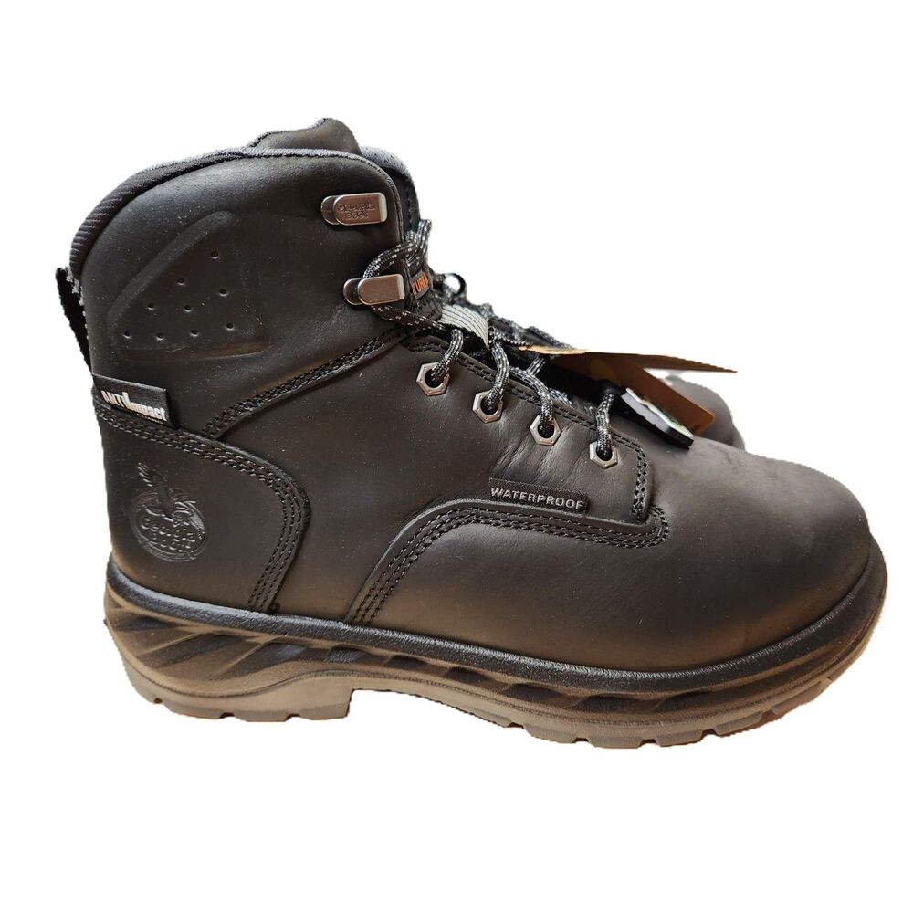 Georgia Boot Men’s 8.5 Wide Alloy Toe Waterproof Work Boots Puncture‑Resistant